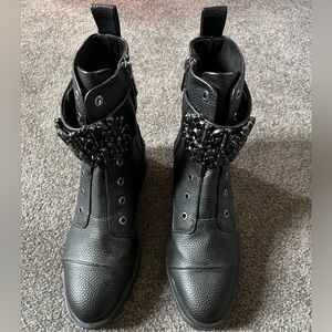 Karl Lagerfeld Black Ankle Boots. Size 8.5